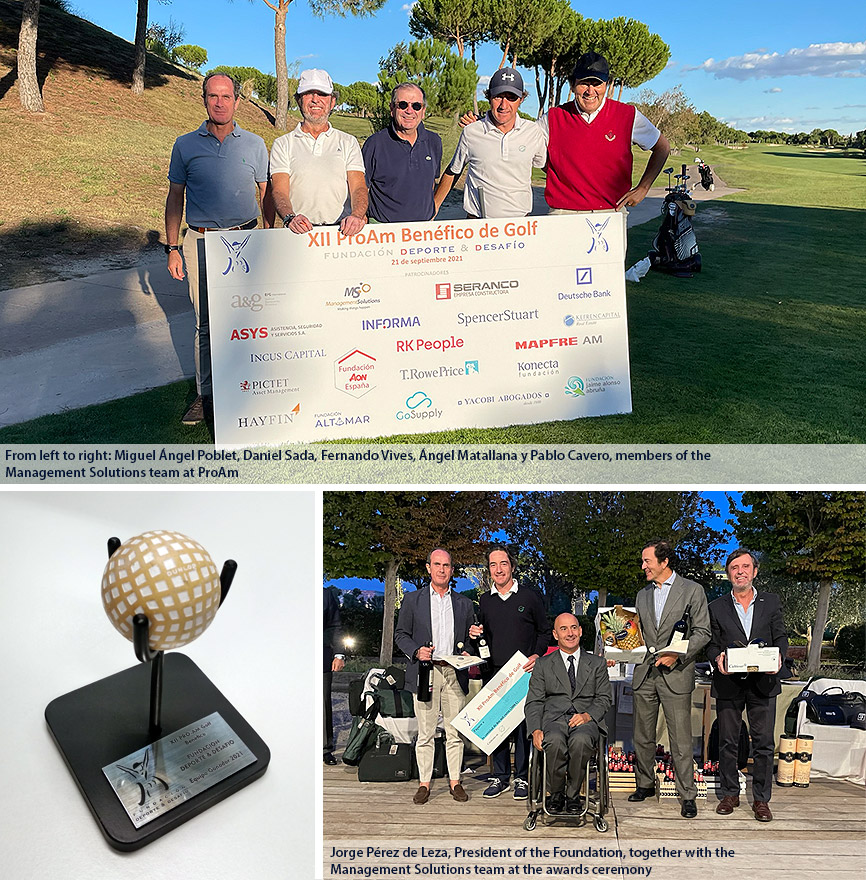 Management Solutions wins the ProAm charity golf tournament organized by Fundación DyD